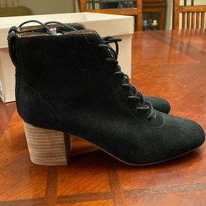 NEW Madewell black suede booties